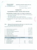 Nghị quyết Đại hội cổ đông thường niên năm 2011 - Công ty cổ phần Tập đoàn FLC