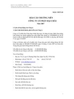 Báo cáo thường niên năm 2007 - Công ty Cổ phần Tập đoàn Đại Châu