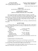 Nghị quyết Đại hội cổ đông thường niên năm 2011 - CTCP Than Hà Lầm - Vinacomin