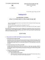 Nghị quyết đại hội cổ đông ngày 21-04-2010 - Công ty Cổ phần Dịch vụ Công nghệ Tin học HPT