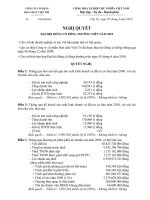 Nghị quyết Đại hội cổ đông thường niên năm 2010 - Công ty Cổ phần Hóa chất Việt Trì