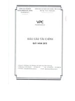 Báo cáo tài chính công ty mẹ quý 1 năm 2015 - Công ty Cổ phần Dược phẩm Cửu Long