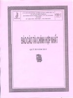 Báo cáo tài chính hợp nhất quý 3 năm 2015 - Công ty Cổ phần Ngoại thương và Phát triển Đầu tư Thành phố Hồ Chí Minh