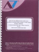 Báo cáo tài chính năm 2014 (đã kiểm toán) - Công ty Cổ phần Nông nghiệp và Thực phẩm Hà Nội - Kinh Bắc