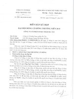 Nghị quyết Đại hội cổ đông thường niên - Công ty Cổ phần Dược phẩm Hà Tây