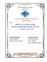 Pháp luật về bảo vệ môi trường trong lĩnh vực giết mổ gia súc   gia cầm