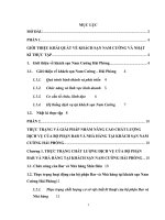 Thực trạng và giải pháp nâng cao chất lượng dịch vụ tại bộ phận bar và nhà hàng tại khách sạn nam cường hải phòng 