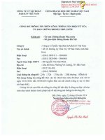 Báo cáo tài chính công ty mẹ quý 2 năm 2014 (đã soát xét) - Công ty Cổ phần Tập đoàn Dabaco Việt Nam