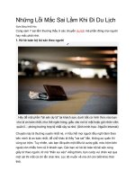 Những điều mắc sai lầm khi đi du lịch