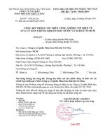 Báo cáo tài chính công ty mẹ quý 1 năm 2016 - Công ty Cổ phần Phân bón Dầu khí Cà Mau