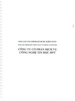 Báo cáo tài chính năm 2014 (đã kiểm toán) - Công ty Cổ phần Dịch vụ Công nghệ Tin học HPT