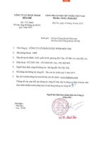 Báo cáo tài chính quý 3 năm 2015 - Công ty Cổ phần Dược phẩm Bến Tre