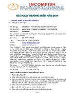 Báo cáo thường niên năm 2013 - Công ty Cổ phần Đầu tư Thương mại Thủy Sản
