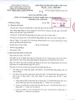 Báo cáo thường niên năm 2015 - Công ty cổ phần Đầu tư Phát triển nhà và Đô thị HUD 6