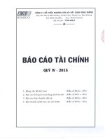 Báo cáo tài chính quý 4 năm 2015 - Công ty Cổ phần Khoáng sản và Xây dựng Bình Dương