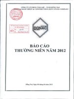 Báo cáo thường niên năm 2012 - Công ty Cổ phần Tấm lợp Vật liệu xây dựng Đồng Nai