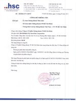 Nghị quyết Hội đồng Quản trị ngày 15-4-2011 - Công ty Cổ phần Chứng khoán Thành phố Hồ Chí Minh