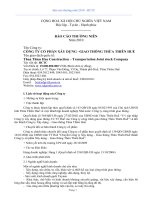 Báo cáo thường niên năm 2010 - Công ty Cổ phần Xây dựng Giao thông Thừa Thiên Huế