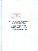Báo cáo tài chính quý 2 năm 2014 (đã soát xét) - Công ty Cổ phần Tấm lợp Vật liệu xây dựng Đồng Nai