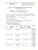 Báo cáo tình hình quản trị công ty - Công ty Cổ phần Dược - Thiết bị Y tế Đà Nẵng