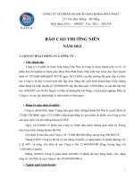 Báo cáo thường niên năm 2012 - Công ty Cổ phần In Sách giáo khoa Hoà Phát