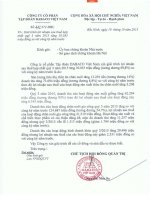 Báo cáo tài chính hợp nhất quý 3 năm 2015 - Công ty Cổ phần Tập đoàn Dabaco Việt Nam