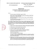 Nghị quyết đại hội cổ đông ngày 19-03-2010 - Công ty Cổ phần Chứng khoán FPT