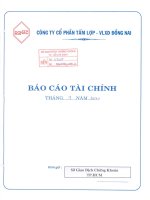 Báo cáo tài chính quý 3 năm 2011 - Công ty Cổ phần Tấm lợp Vật liệu xây dựng Đồng Nai