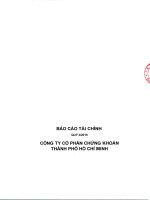 Báo cáo tài chính quý 3 năm 2015 - Công ty Cổ phần Chứng khoán Thành phố Hồ Chí Minh