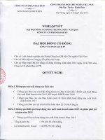 Nghị quyết Đại hội cổ đông thường niên - Công ty Cổ phần Bao bì PP