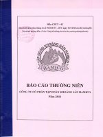 Báo cáo thường niên năm 2011 - Công ty Cổ phần Đầu tư và Phát triển KSH