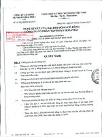 Nghị quyết đại hội cổ đông ngày 30-3-2010 - Công ty cổ phần Tập đoàn Hòa Phát