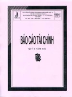 Báo cáo tài chính công ty mẹ quý 2 năm 2012 - Công ty Cổ phần Ngoại thương và Phát triển Đầu tư Thành phố Hồ Chí Minh