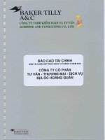 Báo cáo tài chính năm 2012 (đã kiểm toán) - Công ty cổ phần Tư vấn-Thương mại-Dịch vụ Địa ốc Hoàng Quân