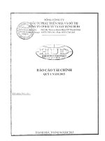 Báo cáo tài chính công ty mẹ quý 1 năm 2015 - Công ty Cổ phần Đầu tư và Xây dựng HUD4