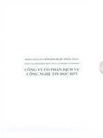 Báo cáo tài chính năm 2013 (đã kiểm toán) - Công ty Cổ phần Dịch vụ Công nghệ Tin học HPT