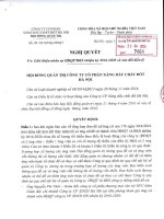 Nghị quyết Hội đồng Quản trị - Công ty Cổ phần Xăng dầu Chất đốt Hà Nội