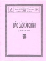 Báo cáo tài chính công ty mẹ quý 3 năm 2015 - Công ty Cổ phần Ngoại thương và Phát triển Đầu tư Thành phố Hồ Chí Minh