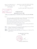 Nghị quyết Hội đồng Quản trị ngày 30-5-2011 - Công ty Cổ phần Đầu tư Thương mại Thủy Sản