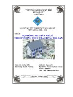 Hợp đồng mua bán nhà ở theo phương thức trả chậm trả dần