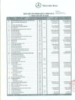 Báo cáo tài chính công ty mẹ quý 3 năm 2012 - Công ty Cổ phần Dịch vụ Ô tô Hàng Xanh