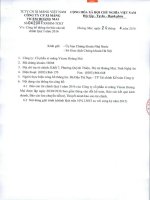 Báo cáo tài chính quý 1 năm 2016 - Công ty cổ phần Xi măng VICEM Hoàng Mai