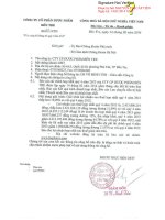 Báo cáo tài chính hợp nhất quý 4 năm 2013 - Công ty Cổ phần Dược phẩm Bến Tre