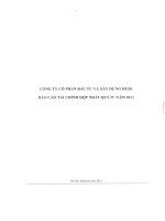 Báo cáo tài chính hợp nhất quý 4 năm 2013 - Công ty Cổ phần Đầu tư và Xây dựng HUD1