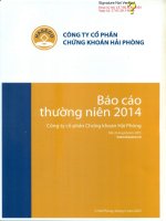 Báo cáo thường niên năm 2014 - Công ty Cổ phần Chứng khoán Hải Phòng