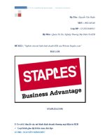 Nghiên cứu mô hình kinh doanh b2b của website staples com