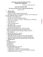 Báo cáo thường niên năm 2015 - Công ty cổ phần Thủy điện Hương Sơn