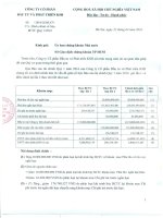 Báo cáo tài chính quý 1 năm 2016 - Công ty Cổ phần Đầu tư và Phát triển KSH