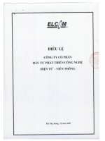 Bản điều lệ - Công ty Cổ phần Đầu tư Phát triển Công nghệ Điện tử Viễn thông