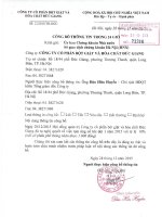 Nghị quyết Hội đồng Quản trị - Công ty Cổ phần Bột giặt và Hoá chất Đức Giang